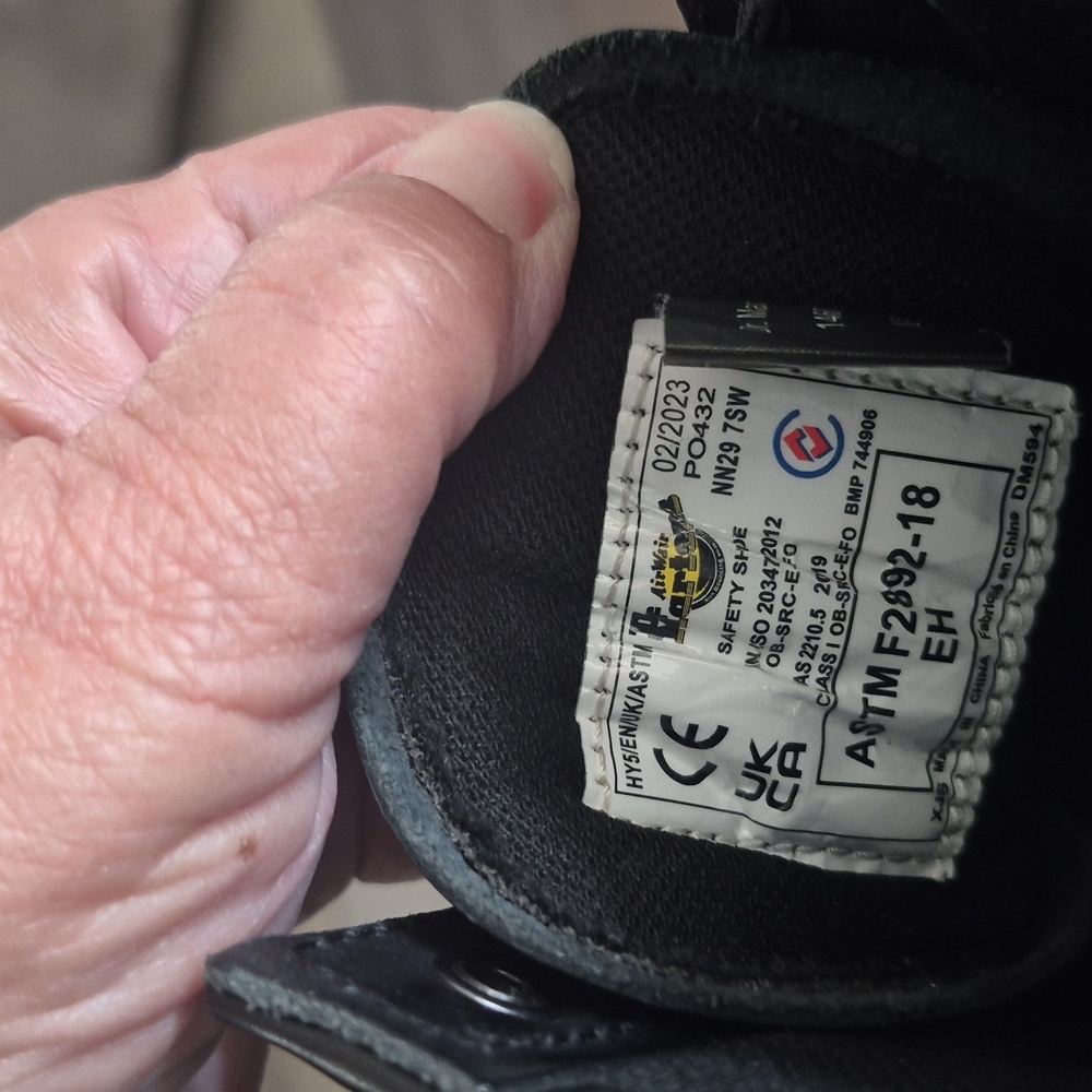 Black Leather Boots DR Martins L 8 M 7 - Picture 4 of 8